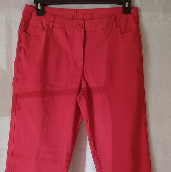 Multiples Women's Straight Leg Red Dress Pants Size 10. - Picture 3 of 12